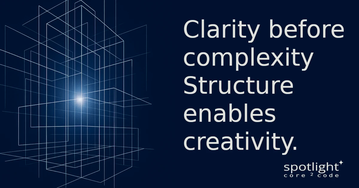 Clarity before complexity – why structure is the foundation of creativity